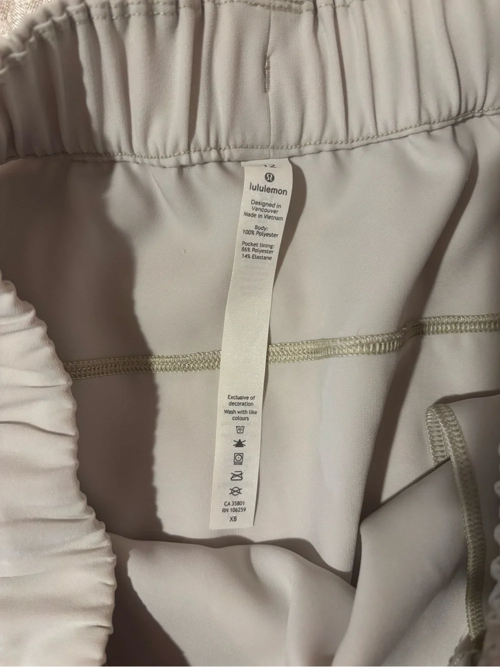 lululemon athletica Light Sage/gray Elastic Waist Skirt